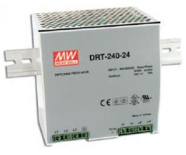 Mean Well DRT Series AC (3 Phase) to DC Single 24V Output-240W