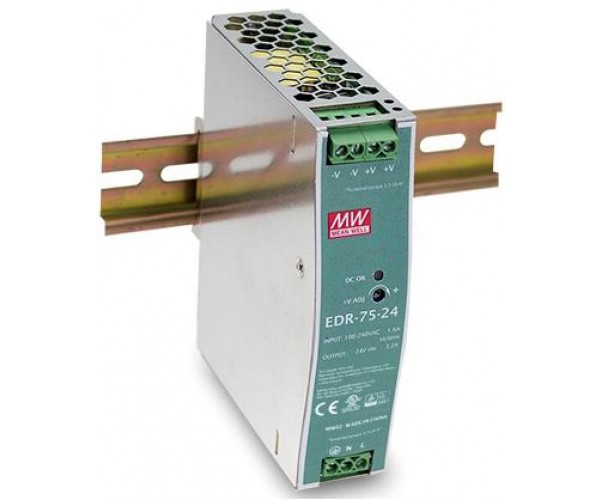 Mean Well EDR Series AC to DC Single 24V Output-75W