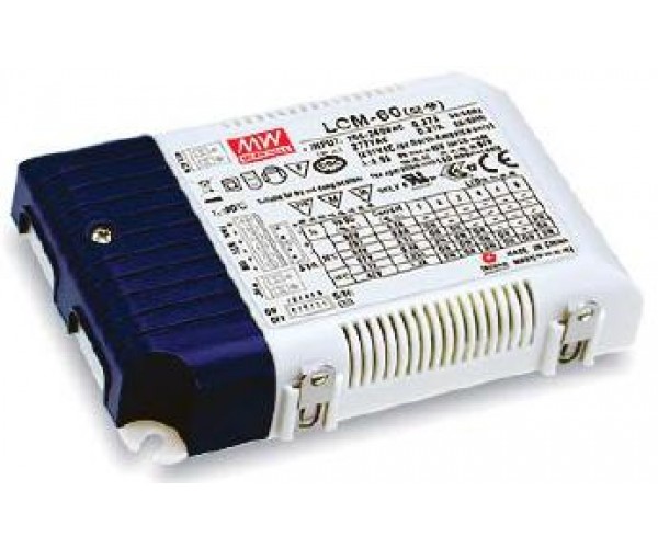 Mean Well LCM-60 Series Multiple-Stage Output Current with AUX o/p LED Driver-60W